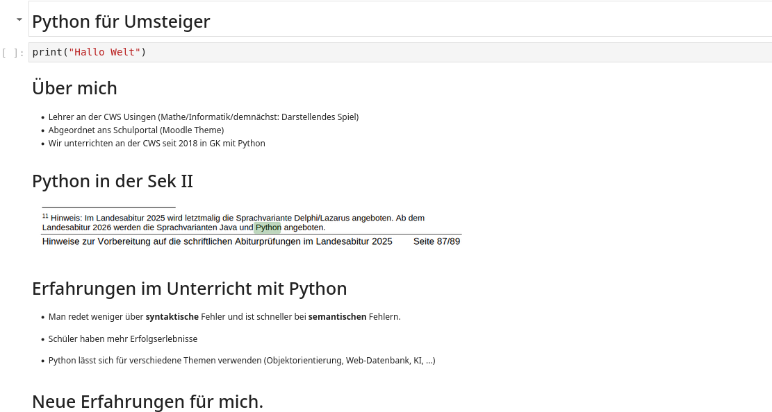 Featured image of post Material vom Workshop - Python für Umsteiger